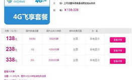 中国移动4g套餐资费,套餐种类与价格一览